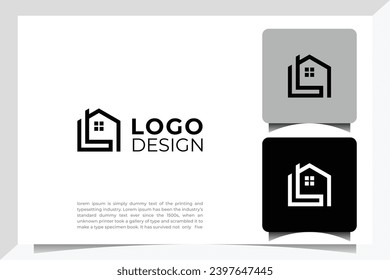 Initial letter L home house logo design. Vector illustration of home shaped for company