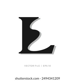 initial letter L or LE futuristic logo