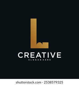 Initial letter L logo, abstract concept design. Premium Vector