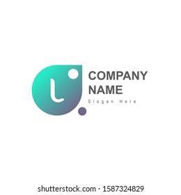 Initial Letter L Logo with Circle element. Design vector logo for company. 