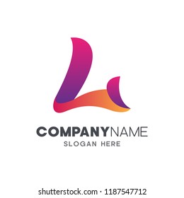 initial letter L logo design