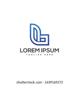 initial letter L logo design template