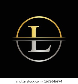 Plantilla de vectores de negocio de diseño del logotipo L de la carta inicial. Vector de logotipo de letra abstracta creativa L