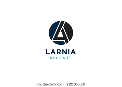 Letra inicial L y ilustración vectorial de diseño del logotipo A.