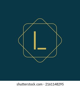 Initial letter L logo design vector with square element. creative L letter logo design.