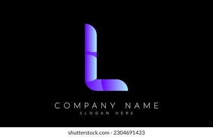 plantilla de vector de diseño de logotipo de letra inicial l