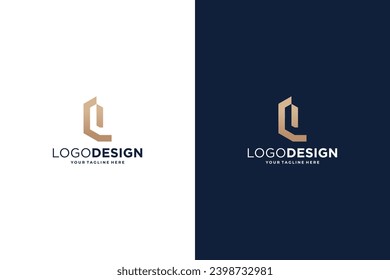 Ursprüngliche Buchstaben L Logo Design Immobilien Konzept. Logo-Vorlage für Buchstaben L