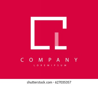 Initial Letter L logo design template With Box