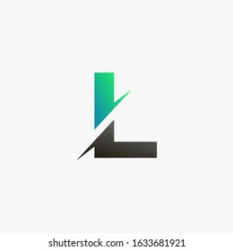 Initial letter L logo icon vector template
