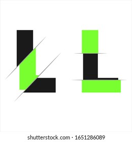 Plantilla vectorial de icono de logotipo L de letra inicial