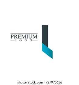 Initial Letter L Logo Icon Design Template Elements. Material design logo
