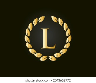 Initial letter L logo with Luxurious Concept. L Luxury Logo template in vector for Restaurant, Royalty, Boutique, Cafe, Hotel, Heraldic, Jewelry and Fashion Identity