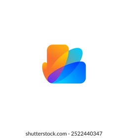 Logotipo inicial da letra L, modelo do logotipo do monograma, ilustração vetorial