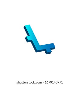 initial letter l logo prospective blue