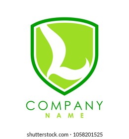 Initial letter L logo template colored shield design for business and company identity