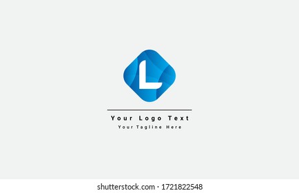 Ilustración del vector de diseño de la plantilla de logotipo L de la carta inicial