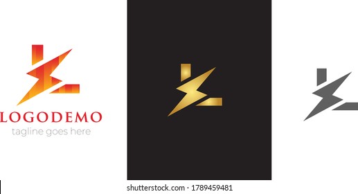 
Initial letter L logo template with Power icon .This font with Electrical Bolt identity, moving and speed thunder  logo vector .
Automotive monogram ,logo mark minimal,abstract concept design .