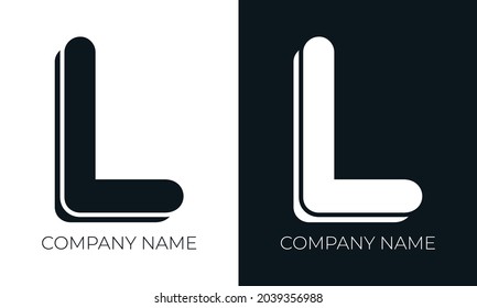 Initial letter l logo vector design template. Creative modern trendy l typography and black colors.
