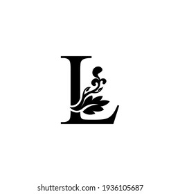 Initial Letter L Luxury Ornament Black Stock Vector (Royalty Free ...