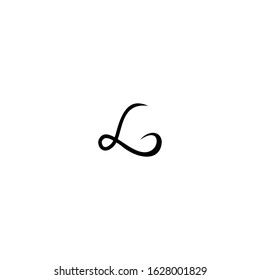 Initial Letter L Manual Elegant Minimalist Signature Logotype