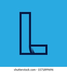 Initial letter L minimalism logo template for company or business brand