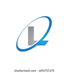 initial letter l modern logo vector