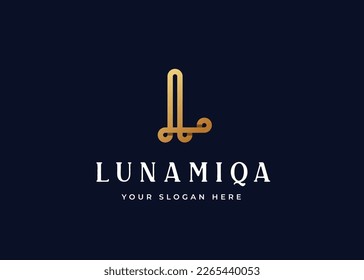 Initial letter L monogram luxury logo design concept. Initial symbol for corporate business identity. Alphabet vector element