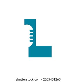 Logo De La Letra Inicial L Music. Logo De Podcast De Símbolo Dj Combinado Con Plantilla De Vector De Icono De Micrófono