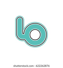 initial letter l and o. lo monogram outline logo