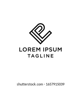 Initial letter I L P Logo Design Template