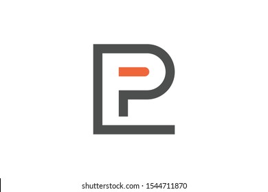 Initial Letter L P monogram Logotype Vector Design Logo Elements