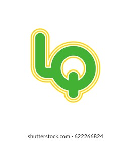 initial letter l and q. lq monogram outline logo