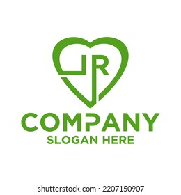 Plantilla de diseño de vectores de letra inicial l r logotipo