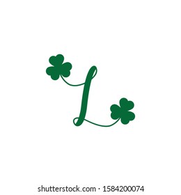 initial letter l Shamrock leaf logo