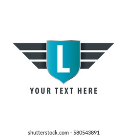 Initial Letter L Shield Icon Design Logo Template