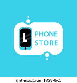 Initial letter L with Smart phone icon. phone store logo vector