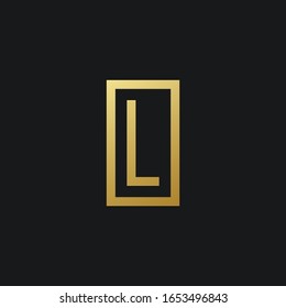 Anfangsbuchstabe L quadratisches Logo-Design