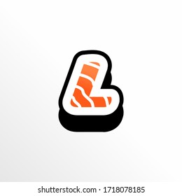 Initial Letter L Sushi Logo Design