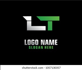 Initial letter L T logo template vector