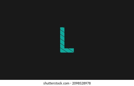Letra inicial L mayúscula elementos de plantilla de diseño de logotipo moderno. Vector