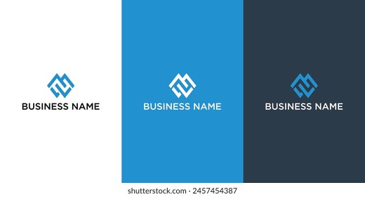 Initial letter L and W logo design