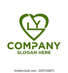 Initial letter l y logo vector design template