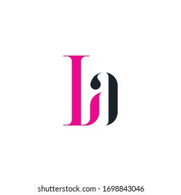 Initial letter la or al logo vector design template