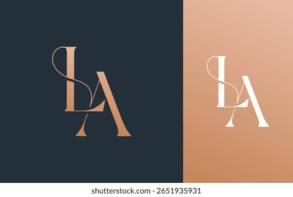 Letra inicial LA AL logotipo design vetor ilustração para casal, casamento e negócios