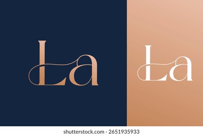 Letra inicial LA AL logotipo design vetor ilustração para casal, casamento e negócios