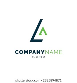 Initial Letter LA Icon Logo Design Template