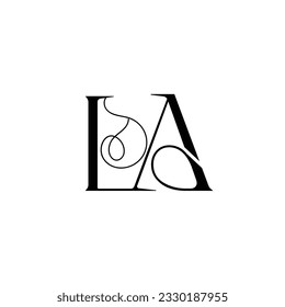 Initialbrief LA Logo Design kreativ