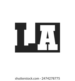 Initial Letter LA Logo Design Template. LA Logo