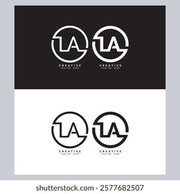 Initial Letter LA Logo Design with Creative Modern Business Typography Vector Template.