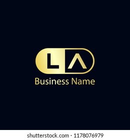 Initial Letter LA Logo Template Design